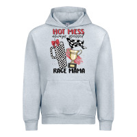Heather Grey hot mess always stressed race mama Urban Hoodie - MaliasSmallBusiness