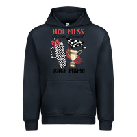 Navy hot mess always stressed race mama Urban Hoodie - MaliasSmallBusiness