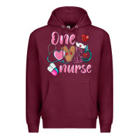 Burgundy one loved nurse Premium Hoodie - BarkalooDesign