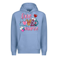 Colony Blue one loved nurse Premium Hoodie - BarkalooDesign