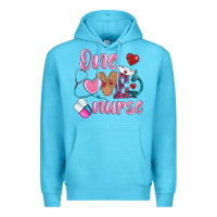 Ocean Blue one loved nurse Premium Hoodie - BarkalooDesign