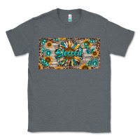 Charcoal Heather Blessed With Sunflower And Gemstone Classic Tee - RanaPortraitStore