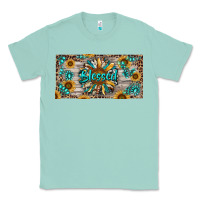 Seafoam Blessed With Sunflower And Gemstone Classic Tee - RanaPortraitStore