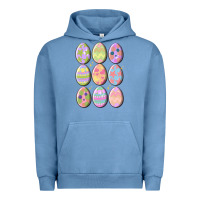 Pigment Pebble Blue vintage easter eggs Urban Hoodie - MaliasSmallBusiness