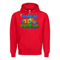 Red grandma of a warrior Zipper Hoodie - Zillion Design Studio