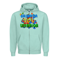 Seafoam grandma of a warrior Zipper Hoodie - Zillion Design Studio