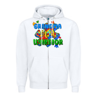 White grandma of a warrior Zipper Hoodie - Zillion Design Studio