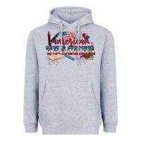 Heather Grey American Teacher 4th of July Heavyweight Hoodie - CowGirlArtShop