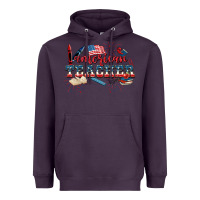 Plum American Teacher 4th of July Heavyweight Hoodie - CowGirlArtShop