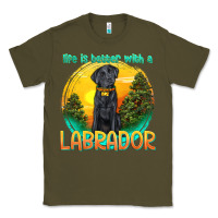 Army Green life is better with a labrador Classic Tee - texasbilliewilder