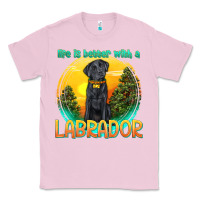 Bubblegum Pink life is better with a labrador Classic Tee - texasbilliewilder