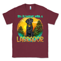 Burgundy life is better with a labrador Classic Tee - texasbilliewilder