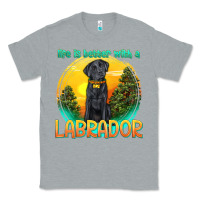 Heather Grey life is better with a labrador Classic Tee - texasbilliewilder