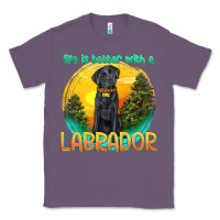 Lavender life is better with a labrador Classic Tee - texasbilliewilder