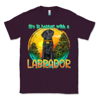 Plum life is better with a labrador Classic Tee - texasbilliewilder