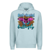 Blue Mist Western Anti-Social Butterfly Premium Hoodie - LillyAllenDesigns