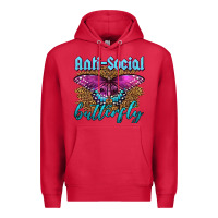 Cardinal Western Anti-Social Butterfly Premium Hoodie - LillyAllenDesigns