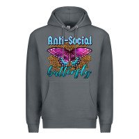 Rock Western Anti-Social Butterfly Premium Hoodie - LillyAllenDesigns