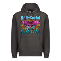 Smoke Western Anti-Social Butterfly Premium Hoodie - LillyAllenDesigns