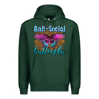 Sports Green Western Anti-Social Butterfly Premium Hoodie - LillyAllenDesigns