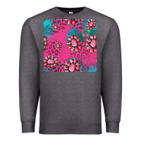 Charcoal Heather pink turquoise gemstoes seamless pattern Premium Sweatshirt - HRA Design Shop