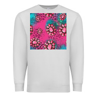 Dove Grey pink turquoise gemstoes seamless pattern Premium Sweatshirt - HRA Design Shop