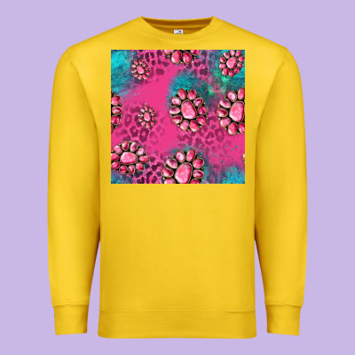 Pink Turquoise Gemstoes Seamless Pattern Premium Sweatshirt Designed By Hra Design Shop