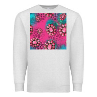 Oatmeal Heather pink turquoise gemstoes seamless pattern Premium Sweatshirt - HRA Design Shop