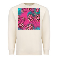 Sandshell pink turquoise gemstoes seamless pattern Premium Sweatshirt - HRA Design Shop