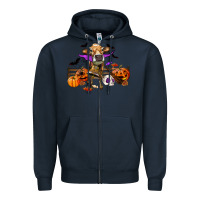 Navy Heifer cow halloween Zipper Hoodie - RanaPortraitStore