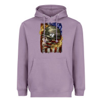 Lavender Army skull 4th of july Heavyweight Hoodie - CowGirlArtShop