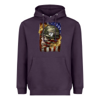 Plum Army skull 4th of july Heavyweight Hoodie - CowGirlArtShop