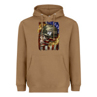 Toasted Coconut Army skull 4th of july Heavyweight Hoodie - CowGirlArtShop