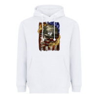 White Army skull 4th of july Heavyweight Hoodie - CowGirlArtShop
