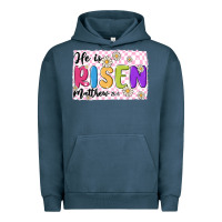 Pigment Midnight Navy checkered risen Urban Hoodie - MaliasSmallBusiness