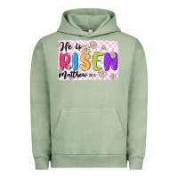 Pigment Oil Green checkered risen Urban Hoodie - MaliasSmallBusiness