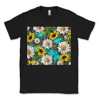 Black Daisy and sunflower Classic Tee - RanaPortraitStore