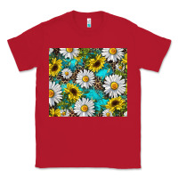 Red Daisy and sunflower Classic Tee - RanaPortraitStore