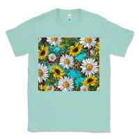 Seafoam Daisy and sunflower Classic Tee - RanaPortraitStore