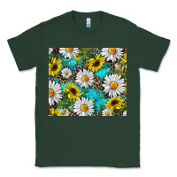 Sports Green Daisy and sunflower Classic Tee - RanaPortraitStore