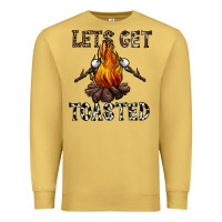 Antique Gold lets get toasted Premium Sweatshirt - CowhideDigitalArt