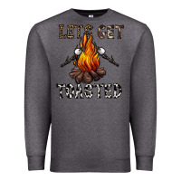 Charcoal Heather lets get toasted Premium Sweatshirt - CowhideDigitalArt
