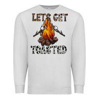 Dove Grey lets get toasted Premium Sweatshirt - CowhideDigitalArt