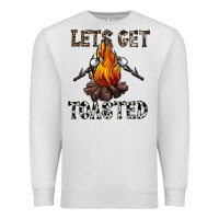 Oatmeal Heather lets get toasted Premium Sweatshirt - CowhideDigitalArt