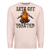 Pale Pink lets get toasted Premium Sweatshirt - CowhideDigitalArt