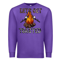 Purple lets get toasted Premium Sweatshirt - CowhideDigitalArt