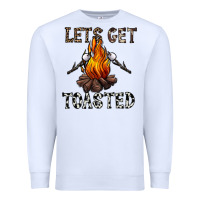 White lets get toasted Premium Sweatshirt - CowhideDigitalArt