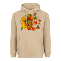 Mushroom sunflower and autumn leaves Heavyweight Hoodie - HRA Design Shop