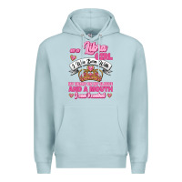 Blue Mist As A Libra Girl I Was Born With My Heart On My Sleeve And A Mouth Premium Hoodie - Jasminsmagicworld