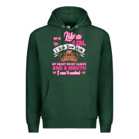 Sports Green As A Libra Girl I Was Born With My Heart On My Sleeve And A Mouth Premium Hoodie - Jasminsmagicworld